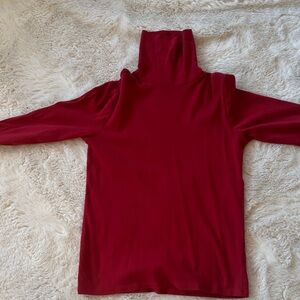 Joe Fresh Red Long Sleeve Turtleneck Top